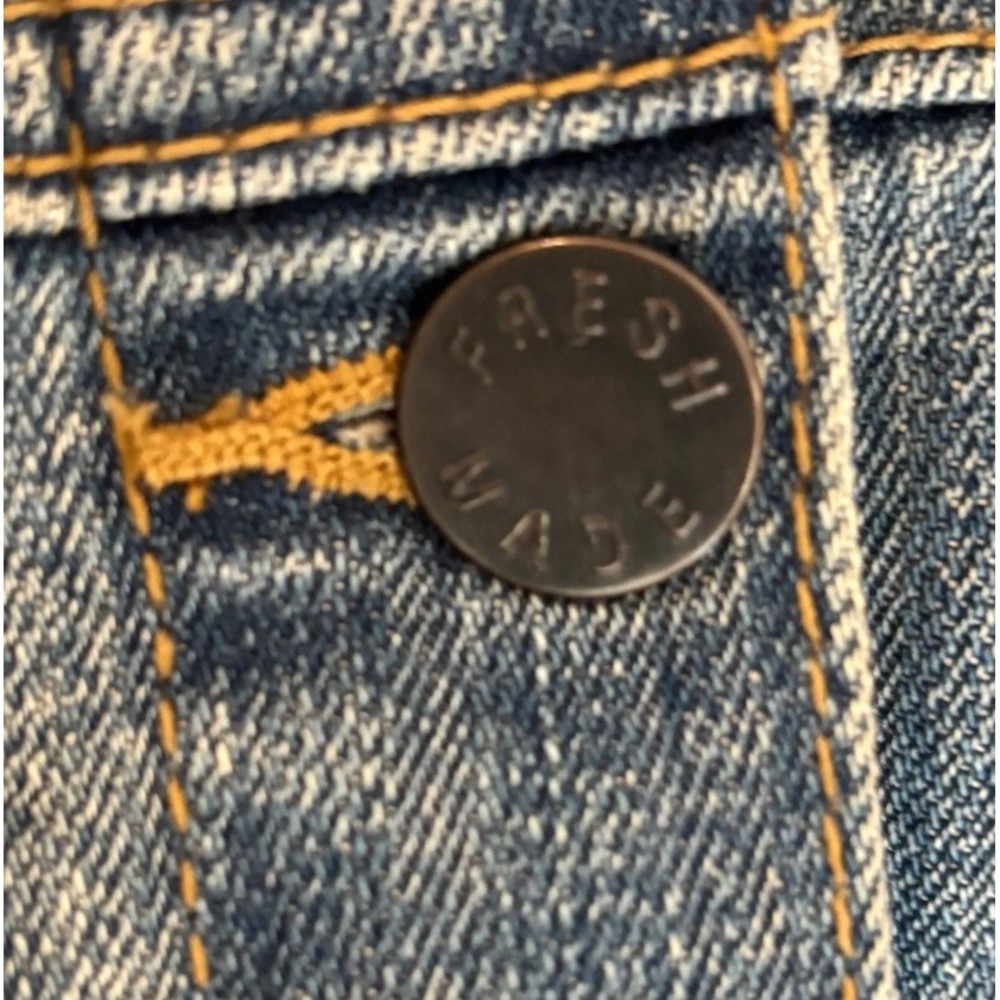 Joe Fresh Womens Denim Jacket Medium Wash Blue Trucker Jean Coat Size Large - Picture 6 of 13